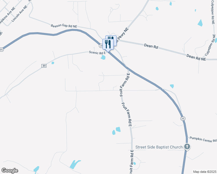 map of restaurants, bars, coffee shops, grocery stores, and more near 1315 Skyline Avenue East in Fort Payne
