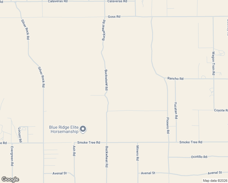 map of restaurants, bars, coffee shops, grocery stores, and more near 10805 Buckwheat Road in Phelan