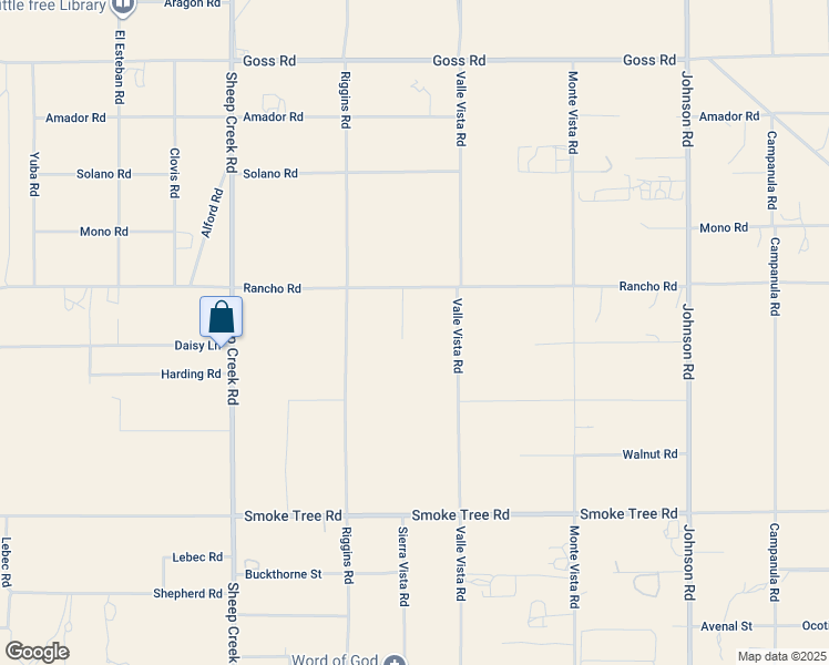 map of restaurants, bars, coffee shops, grocery stores, and more near 10831 Sierra Vista Road in Phelan