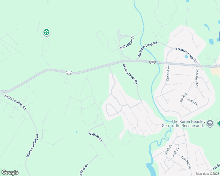 map of restaurants, bars, coffee shops, grocery stores, and more near 121 Saltwater Landing Drive in Hampstead