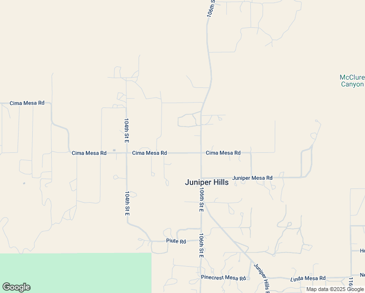 map of restaurants, bars, coffee shops, grocery stores, and more near 10555 Cima Mesa Road in Littlerock