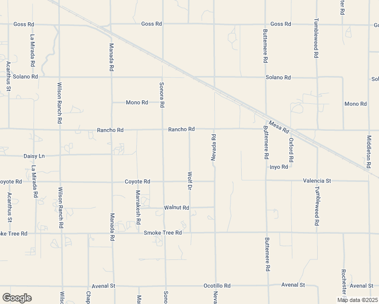 map of restaurants, bars, coffee shops, grocery stores, and more near Wolf Drive in Phelan