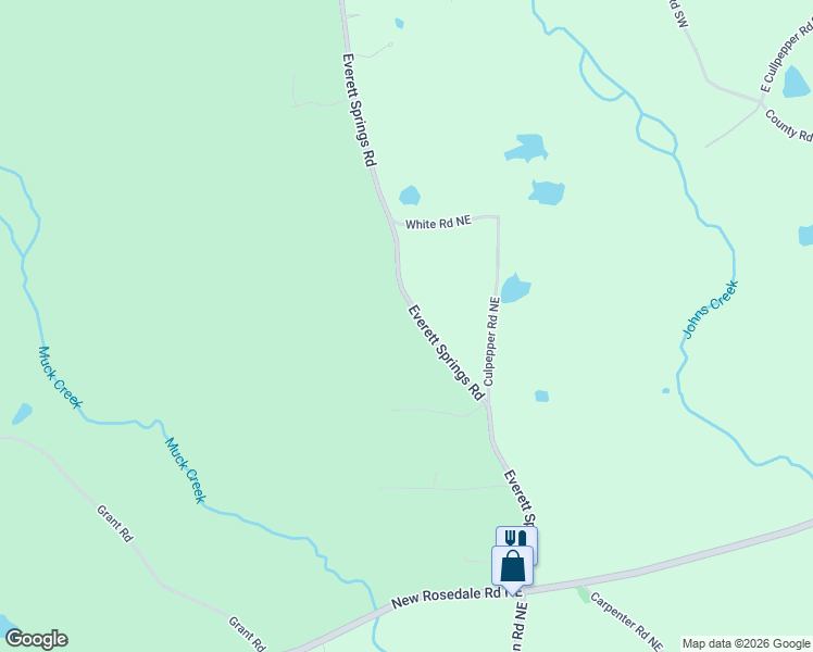 map of restaurants, bars, coffee shops, grocery stores, and more near 367 Everett Springs Road in Calhoun