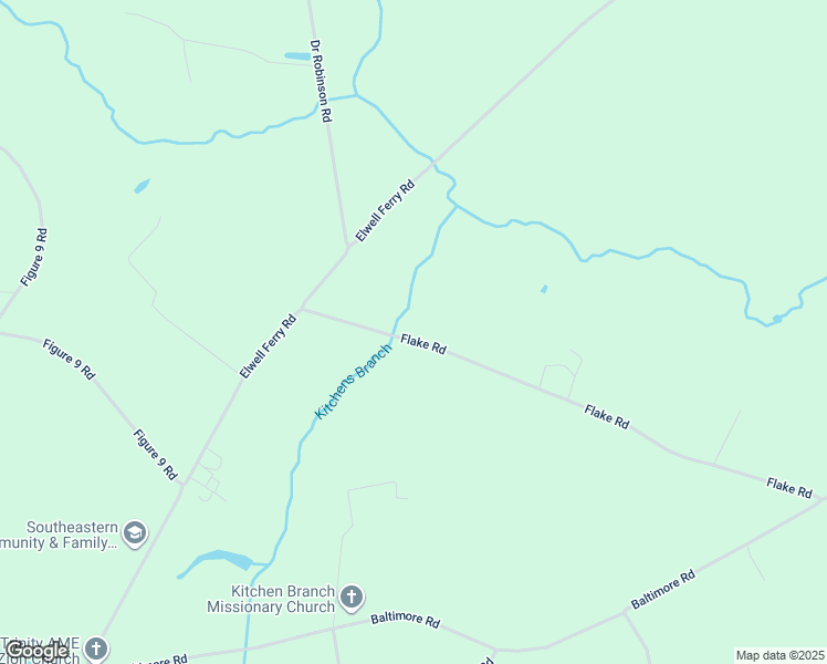 map of restaurants, bars, coffee shops, grocery stores, and more near 976 Flake Road in Council