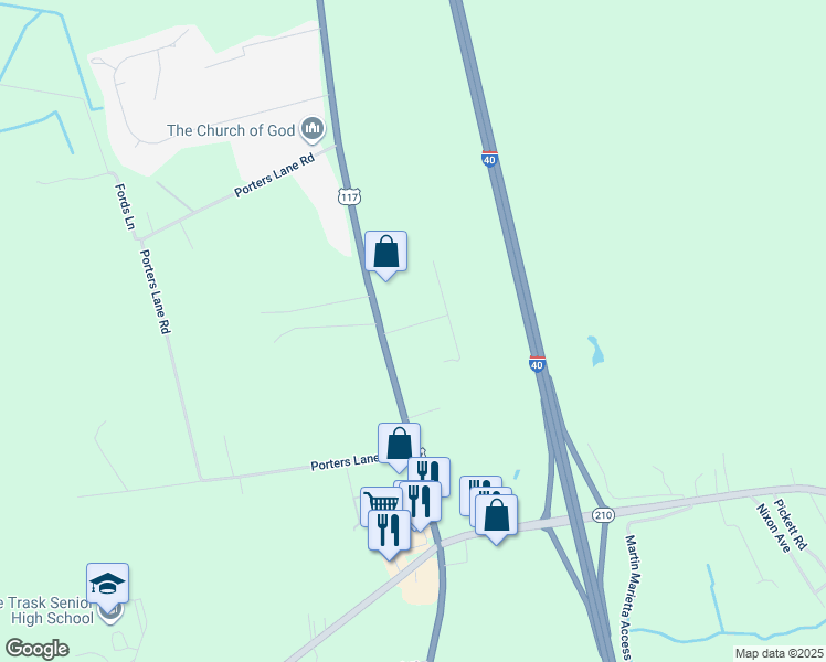 map of restaurants, bars, coffee shops, grocery stores, and more near 29 South Trade Way in Rocky Point