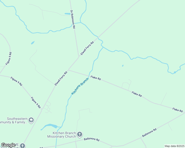 map of restaurants, bars, coffee shops, grocery stores, and more near 976 Flake Road in Council