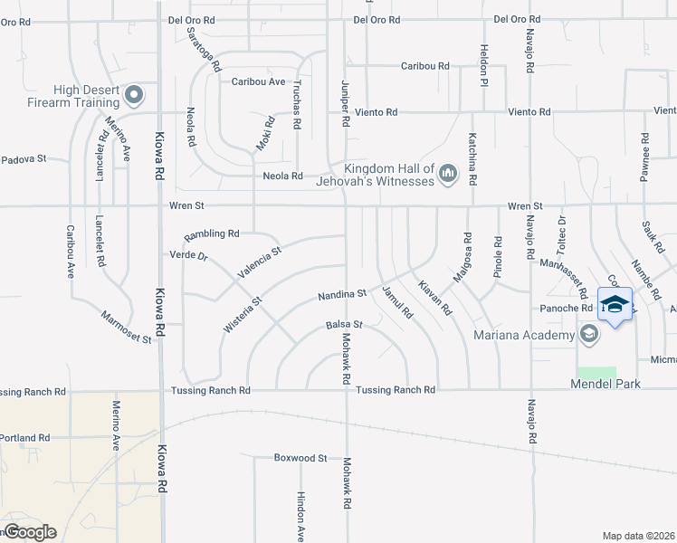 map of restaurants, bars, coffee shops, grocery stores, and more near 21295 Wisteria Street in Apple Valley