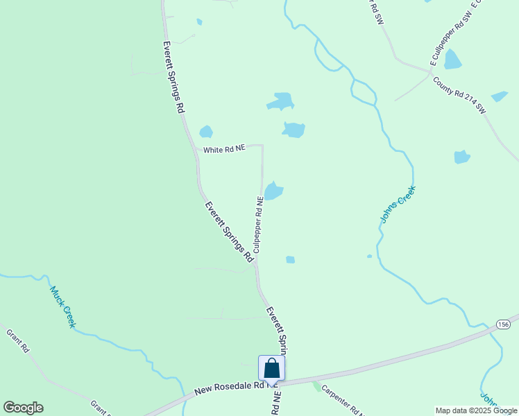 map of restaurants, bars, coffee shops, grocery stores, and more near Culpepper Road Northeast in Floyd County