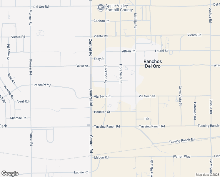 map of restaurants, bars, coffee shops, grocery stores, and more near 22622 Via Seco Street in Apple Valley