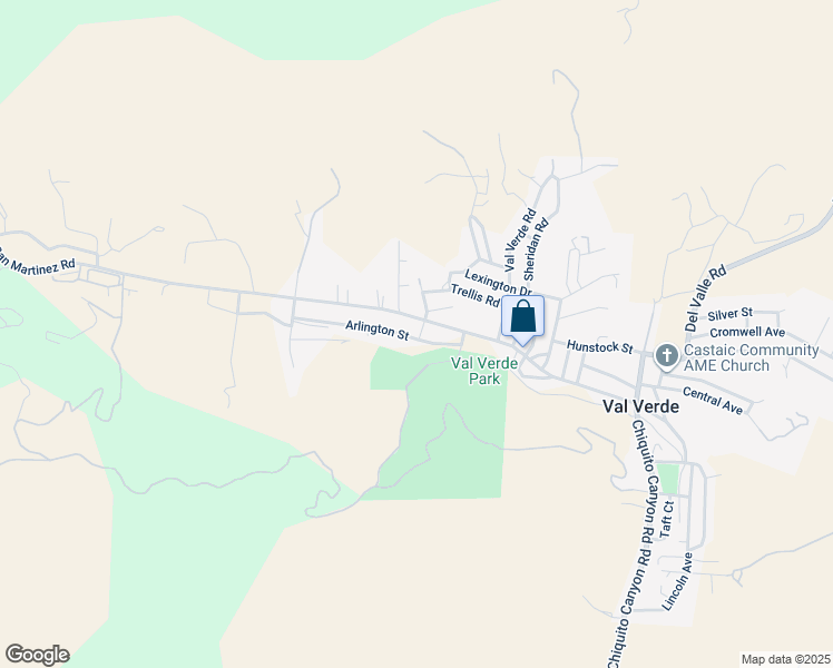 map of restaurants, bars, coffee shops, grocery stores, and more near 30353 Arlington Street in Castaic