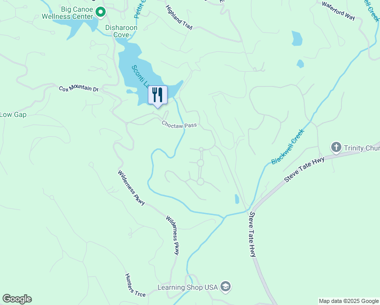map of restaurants, bars, coffee shops, grocery stores, and more near 43 Osi Way in Jasper