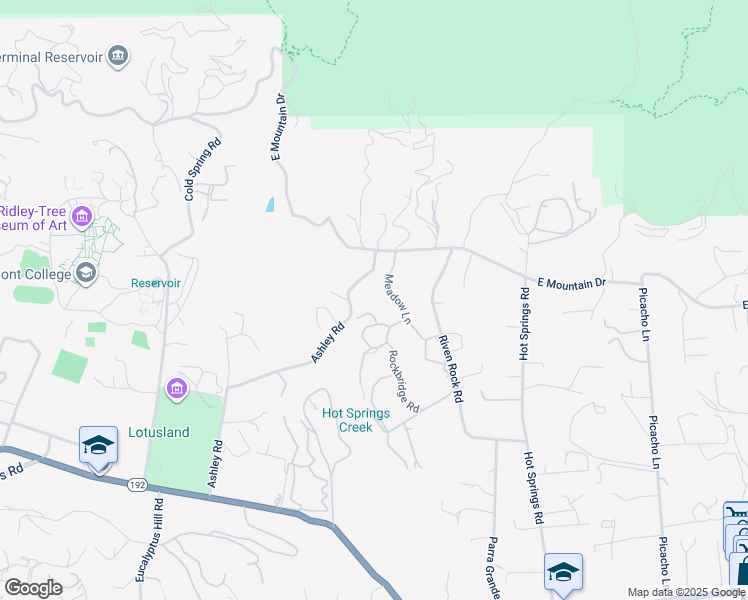 map of restaurants, bars, coffee shops, grocery stores, and more near 840 Ivy Lane in Montecito