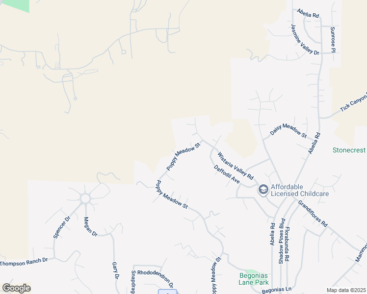 map of restaurants, bars, coffee shops, grocery stores, and more near 15155 Poppy Meadow Street in Santa Clarita
