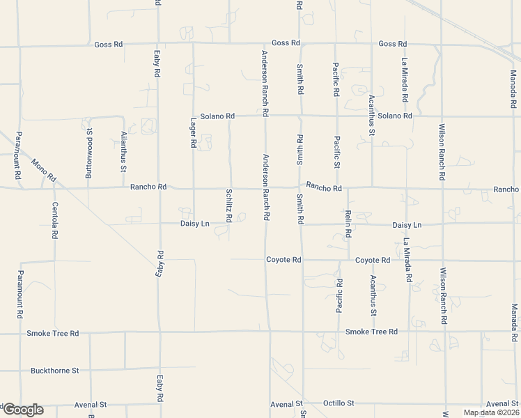 map of restaurants, bars, coffee shops, grocery stores, and more near 10824 Anderson Ranch Road in Phelan