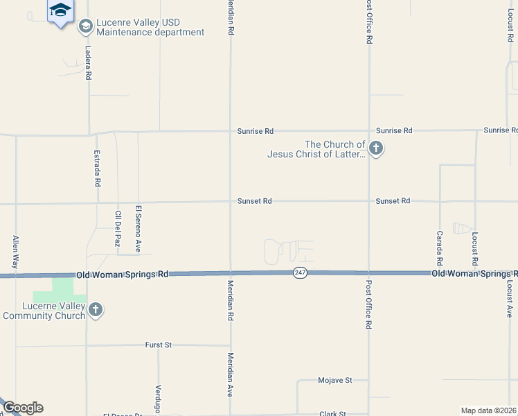 map of restaurants, bars, coffee shops, grocery stores, and more near 33779 Sunset Road in Lucerne Valley