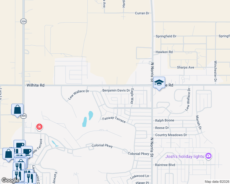 map of restaurants, bars, coffee shops, grocery stores, and more near 3613 Benjamin Davis Dr in Clovis