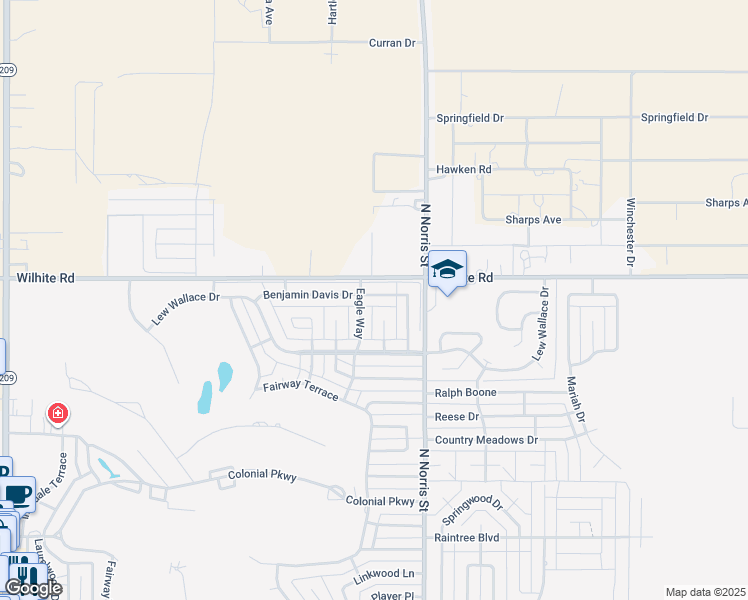 map of restaurants, bars, coffee shops, grocery stores, and more near 3809 Benjamin Davis Dr in Clovis