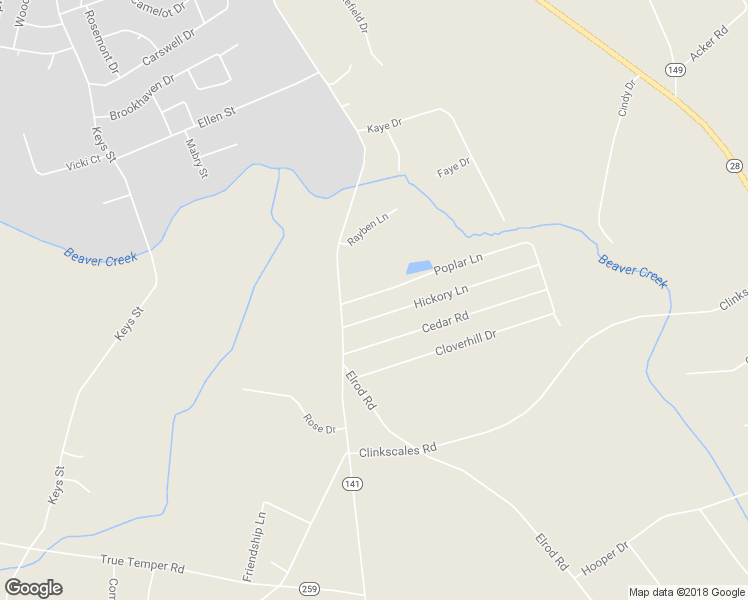 map of restaurants, bars, coffee shops, grocery stores, and more near 108 Poplar Lane in Anderson