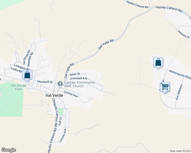 map of restaurants, bars, coffee shops, grocery stores, and more near Lomita Drive in Val Verde