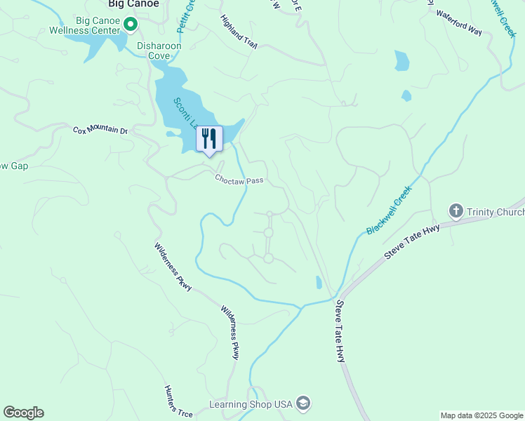 map of restaurants, bars, coffee shops, grocery stores, and more near 16 Osi Way in Jasper