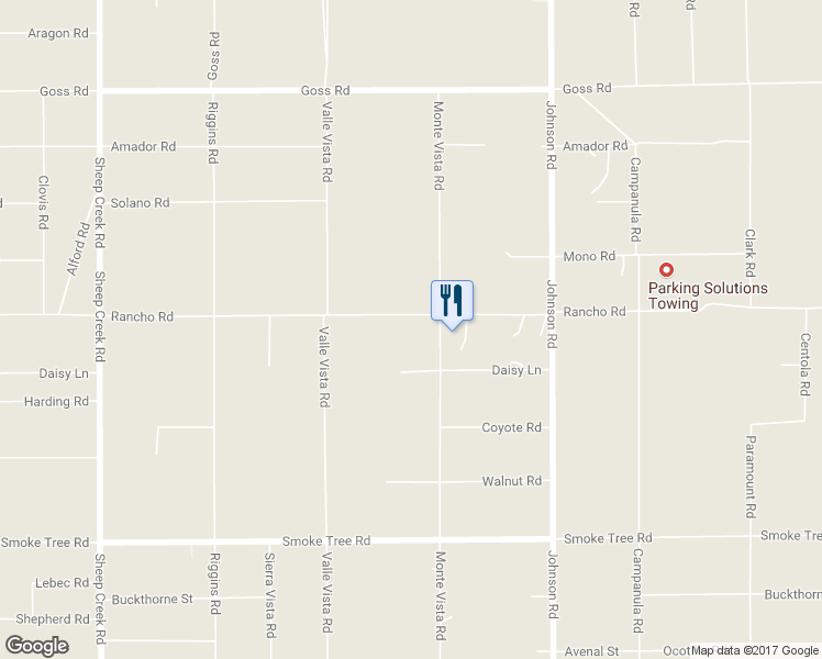 map of restaurants, bars, coffee shops, grocery stores, and more near 10870 Monte Vista Road in Phelan