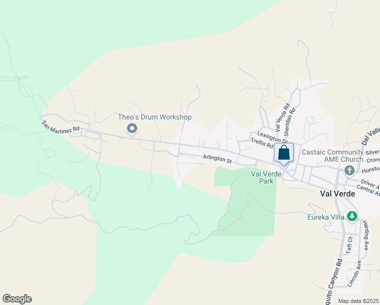 map of restaurants, bars, coffee shops, grocery stores, and more near 30627 Arlington Street in Castaic