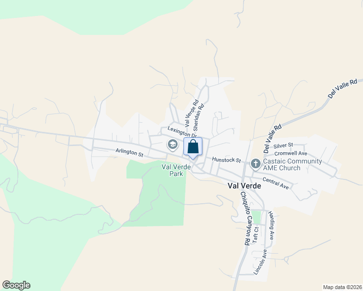 map of restaurants, bars, coffee shops, grocery stores, and more near in Val Verde