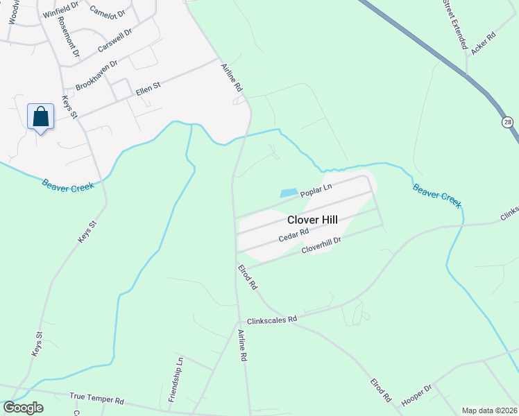 map of restaurants, bars, coffee shops, grocery stores, and more near 108 Poplar Lane in Anderson