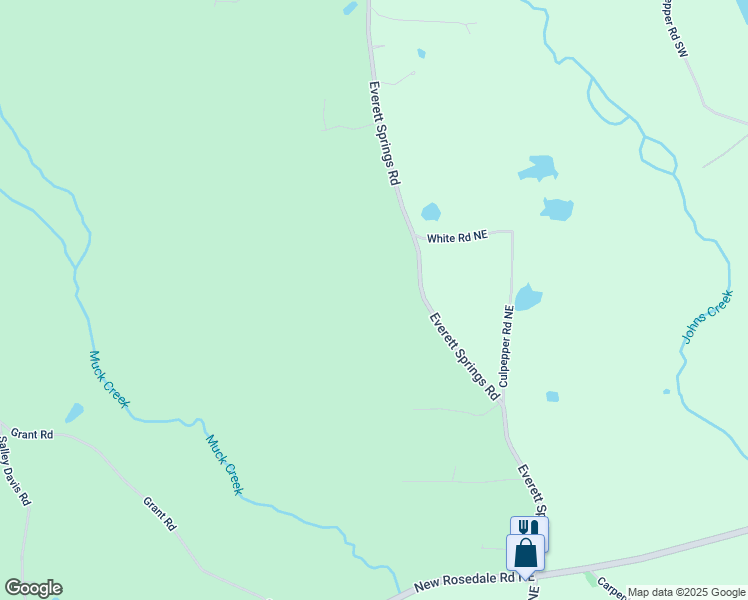 map of restaurants, bars, coffee shops, grocery stores, and more near 325 Everett Springs Road in Calhoun