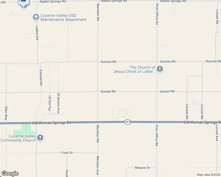 map of restaurants, bars, coffee shops, grocery stores, and more near 33779 Sunset Road in Lucerne Valley