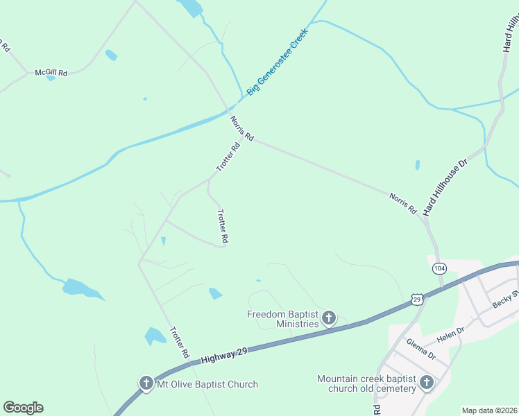 map of restaurants, bars, coffee shops, grocery stores, and more near 1102 Trotter Road in Anderson