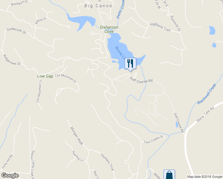 map of restaurants, bars, coffee shops, grocery stores, and more near 198 Cox Mountain Drive in Jasper