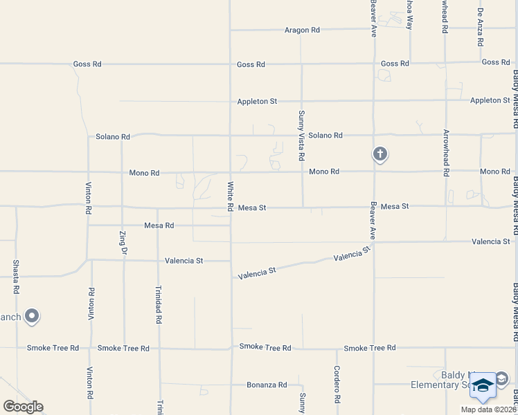 map of restaurants, bars, coffee shops, grocery stores, and more near Mesa Street in Phelan