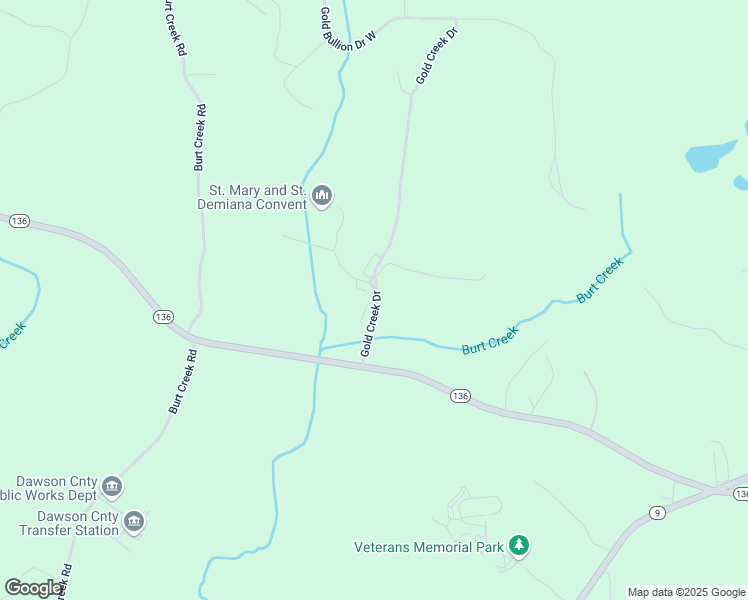 map of restaurants, bars, coffee shops, grocery stores, and more near 10 Gold Dust Drive in Dawsonville