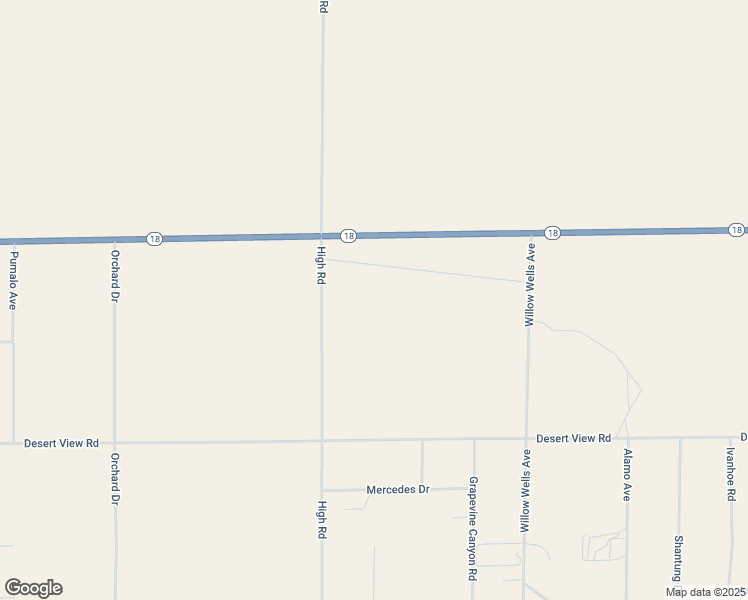 map of restaurants, bars, coffee shops, grocery stores, and more near California 18 in Lucerne Valley