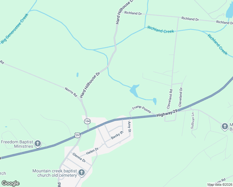 map of restaurants, bars, coffee shops, grocery stores, and more near 1016 Shadow Lane in Anderson