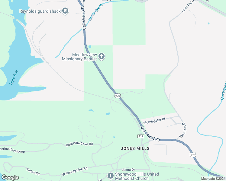 map of restaurants, bars, coffee shops, grocery stores, and more near 2105 U.S. 270 in Malvern