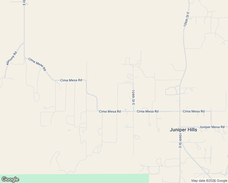 map of restaurants, bars, coffee shops, grocery stores, and more near 10263 Cima Mesa Road in Littlerock