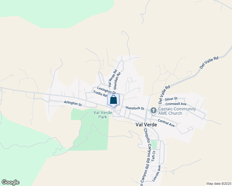 map of restaurants, bars, coffee shops, grocery stores, and more near Lexington Drive in Val Verde