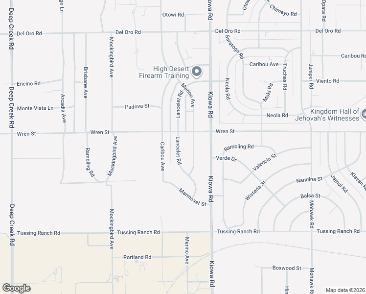 map of restaurants, bars, coffee shops, grocery stores, and more near 10849 Lancelet Road in Apple Valley