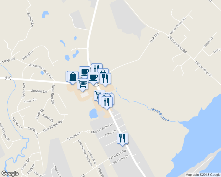map of restaurants, bars, coffee shops, grocery stores, and more near 200 Gateway Condos Drive in Hampstead