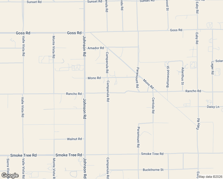 map of restaurants, bars, coffee shops, grocery stores, and more near 5152 Rancho Road in Phelan