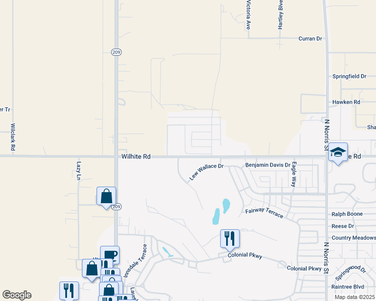 map of restaurants, bars, coffee shops, grocery stores, and more near 980 Curry Road 13 in Clovis