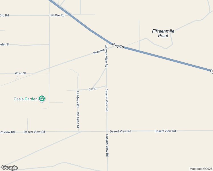 map of restaurants, bars, coffee shops, grocery stores, and more near 10689 Canyon View Road in Apple Valley