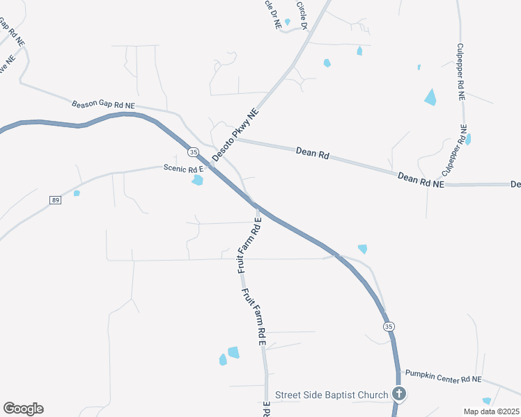 map of restaurants, bars, coffee shops, grocery stores, and more near 1664 Alabama 35 in Fort Payne