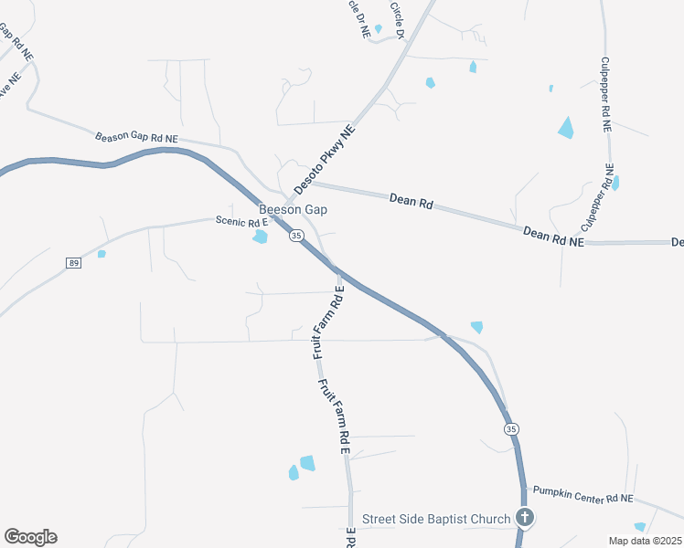 map of restaurants, bars, coffee shops, grocery stores, and more near 1664 Alabama 35 in Fort Payne