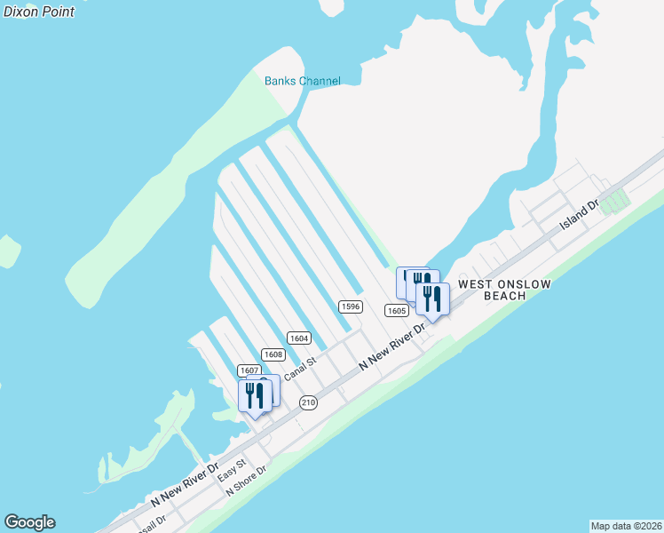 map of restaurants, bars, coffee shops, grocery stores, and more near 7052 7th St in Surf City