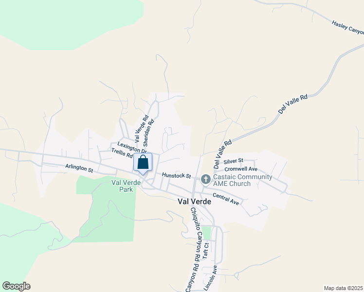 map of restaurants, bars, coffee shops, grocery stores, and more near Lexington Drive in Val Verde