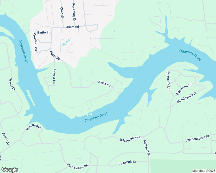 map of restaurants, bars, coffee shops, grocery stores, and more near 1168 Akers Road in Garland County
