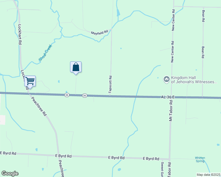 map of restaurants, bars, coffee shops, grocery stores, and more near 31 Tapscott Road in Hartselle
